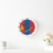 Moderne Mongoolse Vlag, Mongolië Thuis / ontwerp Ronde Klok (Huis)
