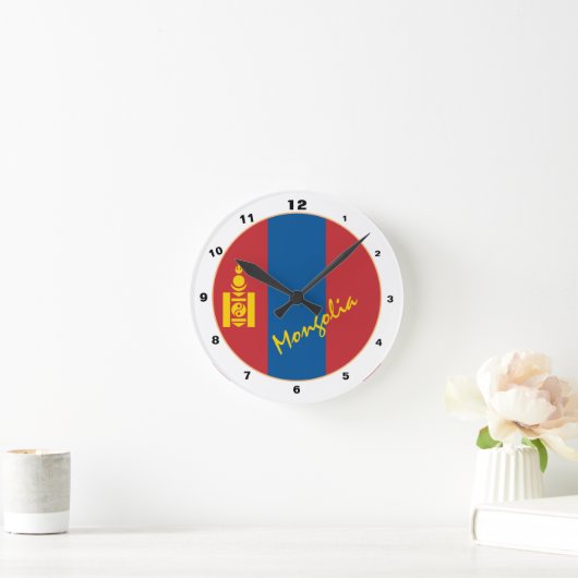 Moderne Mongoolse Vlag, Mongolië Thuis / ontwerp Ronde Klok (Huis)