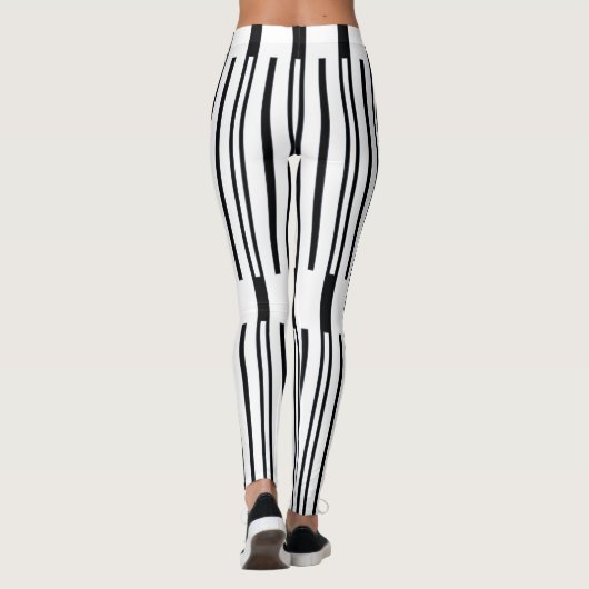 Moderne Mono Stripes-Leggings Leggings (Achterkant)