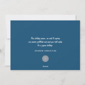 Moderne, monochromatische sneeuwvlokken kerstmis feestdagenkaart (Achterkant)