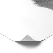 Moderne monochromatische vos Cabin Mountain Poster (Hoek)