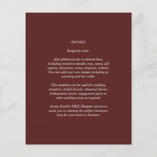 Moderne monochrome all-in-one budget bruiloft (Achterkant)