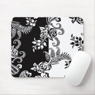 Moderne monochrome bloem ergonomische gel muismat