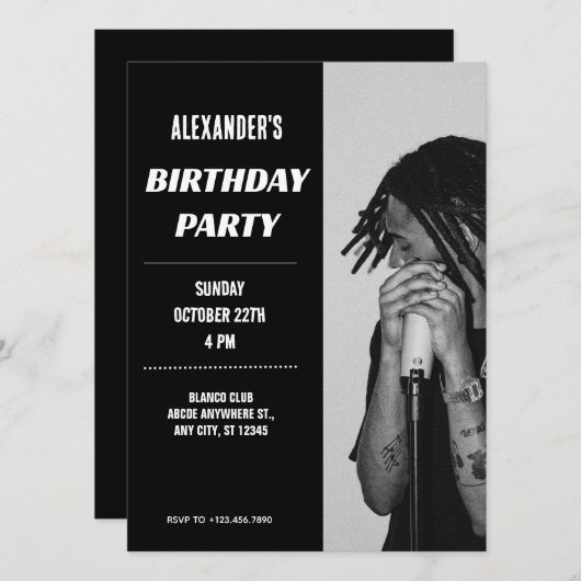 Moderne monochrome foto kaart (Voorkant / Achterkant)