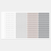 Moderne Monochrome Grijs Waterdichte Naam Labels (Vel)