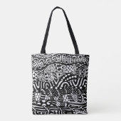 Moderne monochrome kunst tote bag (Achterkant)