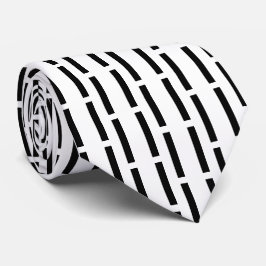 Moderne Monochrome Matrix Zwart & Wit Gestript Stropdas