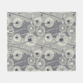 Moderne monochrome paardenbloem fleece deken (Voorkant (Horizontaal))