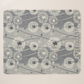 Moderne monochrome paardenbloem sherpa deken (Voorkant (horizontaal))