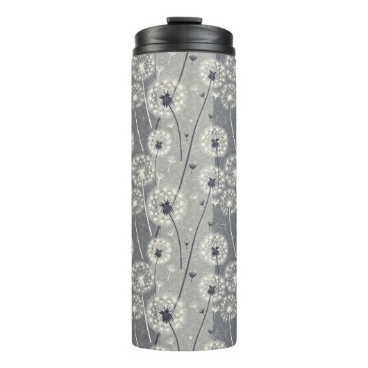 Moderne monochrome paardenbloem thermosbeker (Voorkant)