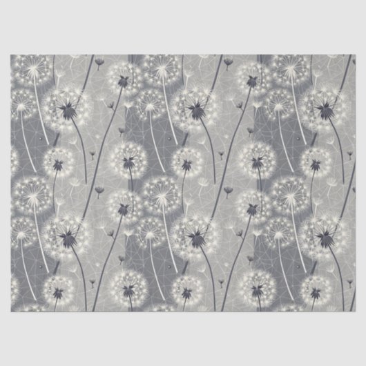 Moderne monochrome paardenbloem tissuepapier (Voorkant)