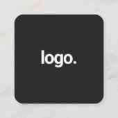 Moderne monochrome professionele QR-code Vierkante Visitekaartje (Achterkant)