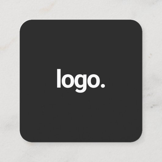 Moderne monochrome professionele QR-code Vierkante Visitekaartje (Achterkant)