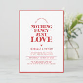 Moderne monochrome Rode Niets bijzonders, gewoon l Save The Date (Staand voorkant)