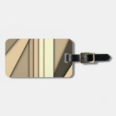 Moderne monochrome tan bagagelabel (Voorkant horizontaal)