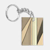 Moderne monochrome tint sleutelhanger (Voorkant Links)
