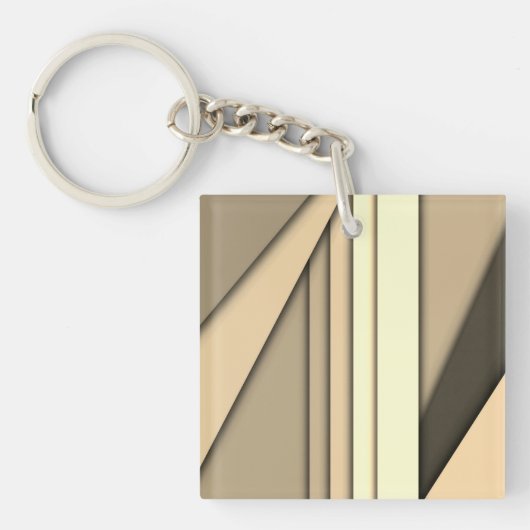 Moderne monochrome tint sleutelhanger (Voorkant)