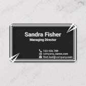 Moderne monochrome Visitekaartjes (Voorkant)