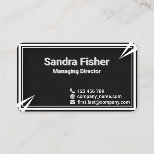 Moderne monochrome Visitekaartjes (Voorkant)