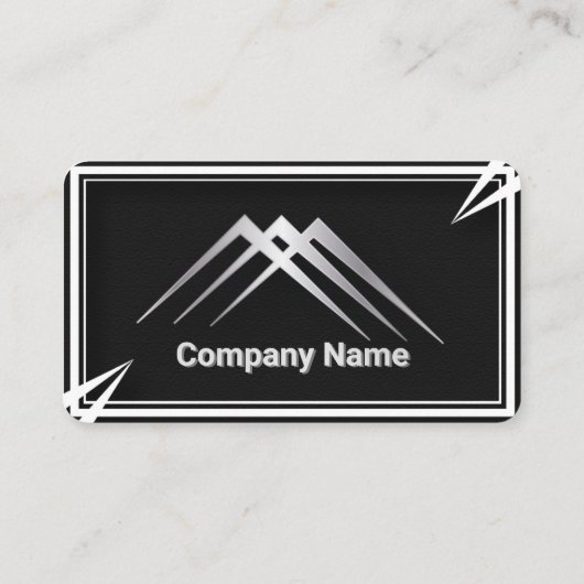 Moderne monochrome Visitekaartjes (Achterkant)