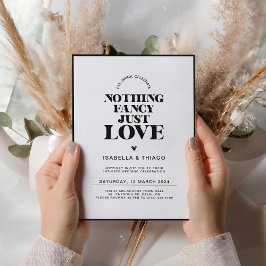Moderne monochrome Zwarte Niks Gewoons Alleen Lief Save The Date