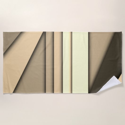 Moderne monochroom tan strandlaken (Voorkant)