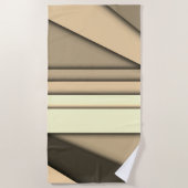 Moderne monochroom tan strandlaken (Voorkant)