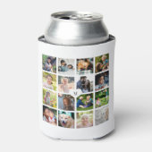 Moderne monogram 16 fotocollage blikjeskoeler (Blikje Voorkant)