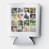 Moderne monogram 16 fotocollage blikjeskoeler (Voorkant)