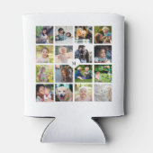 Moderne monogram 16 fotocollage blikjeskoeler (Achterkant)