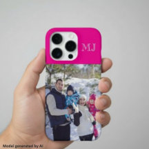 Moderne Monogram 1 Foto Heet Roze