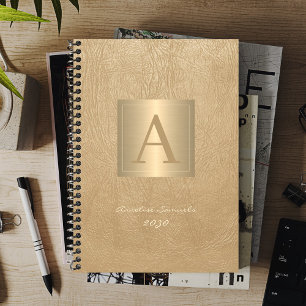 Moderne monogram 2027 professioneel goud elegant planner