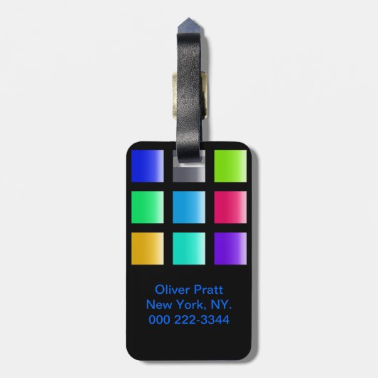 Moderne monogram 22 bagagelabel (Achterkant verticaal)