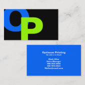 Moderne monogram 22 visitekaartje (Voorkant / Achterkant)