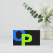 Moderne monogram 22 visitekaartje (Staand voorkant)