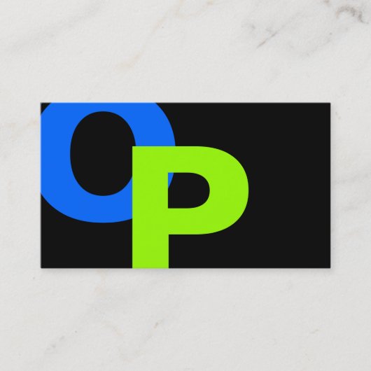 Moderne monogram 22 visitekaartje (Voorkant)