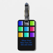 Moderne monogram 23 bagagelabel (Achterkant verticaal)