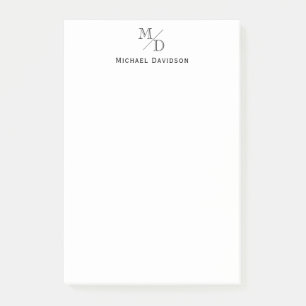 Moderne Monogram 2 Initiaal Professionele Zaken Post-it® Notes