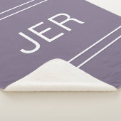 Moderne Monogram Aangepaste Beginletters Trendy Pa Sherpa Deken (3/4)
