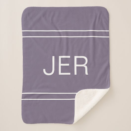 Moderne Monogram Aangepaste Beginletters Trendy Pa Sherpa Deken (Voorkant)