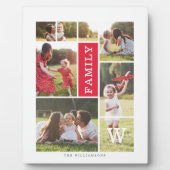 Moderne monogram Aangepaste fotocollage Fotoplaat (Voorkant)