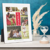 Moderne monogram Aangepaste fotocollage Fotoplaat (Zijkant)