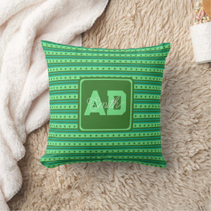 Moderne monogram aangepaste kussen voor beste vrie