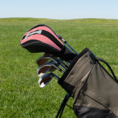 Moderne Monogram Aanpasbare Roze Golfheadcover (Insitu)