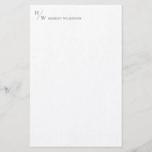 Moderne monogram aap grijze persoonlijke verhalen briefpapier