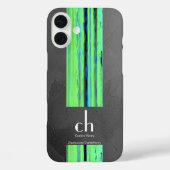 Moderne Monogram Abstracte Textuur iPhone Hoes (Achterkant)