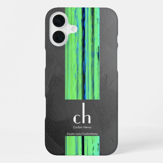 Moderne Monogram Abstracte Textuur iPhone Hoes Hoesje (Achterkant)