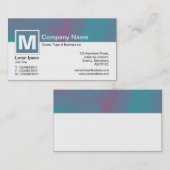 Moderne monogram - Abstracte wielen - kleuren Visitekaartje (Voorkant / Achterkant)