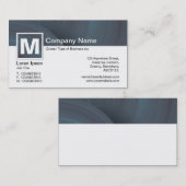 Moderne monogram - Abstracte wielen Visitekaartje (Voorkant / Achterkant)
