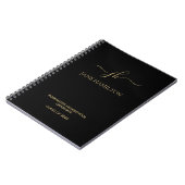 Moderne Monogram Afgestudeerde Notitieboek (Linkerzijde)